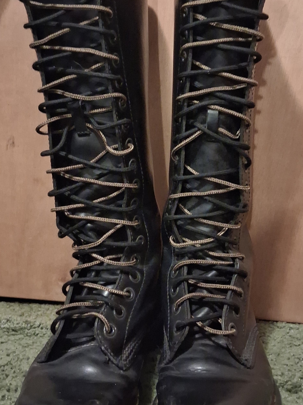 Dr. Martens Black Knee-High Lace-Up Combat Boots